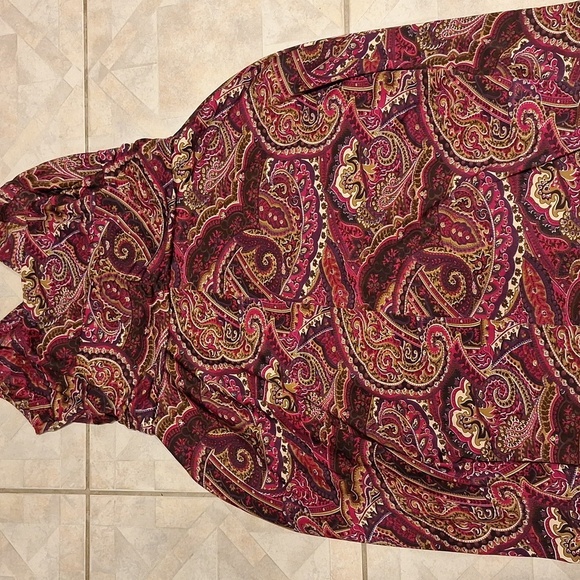e K Woman Stretch Paisley Print Sleeveless Dress Size 18W - Picture 2 of 4